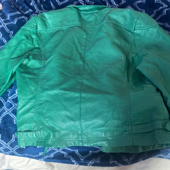 Green pleather jacket - Picture 3 of 3